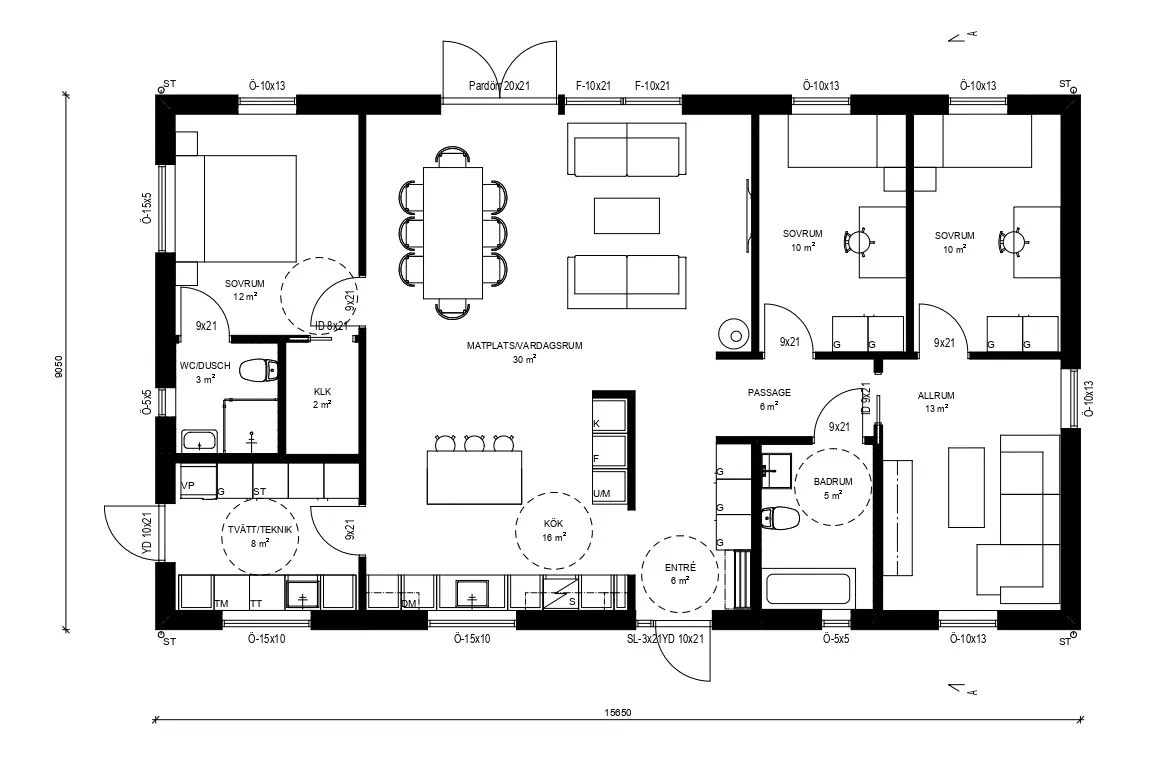 Planritning Villa Jordväktaren
